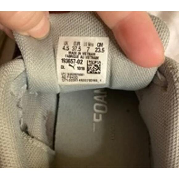 Streetwear FoamGrip Gray Sneakers Puma Size 7 US / 37.5 EU Women’s - Picture 4 of 10